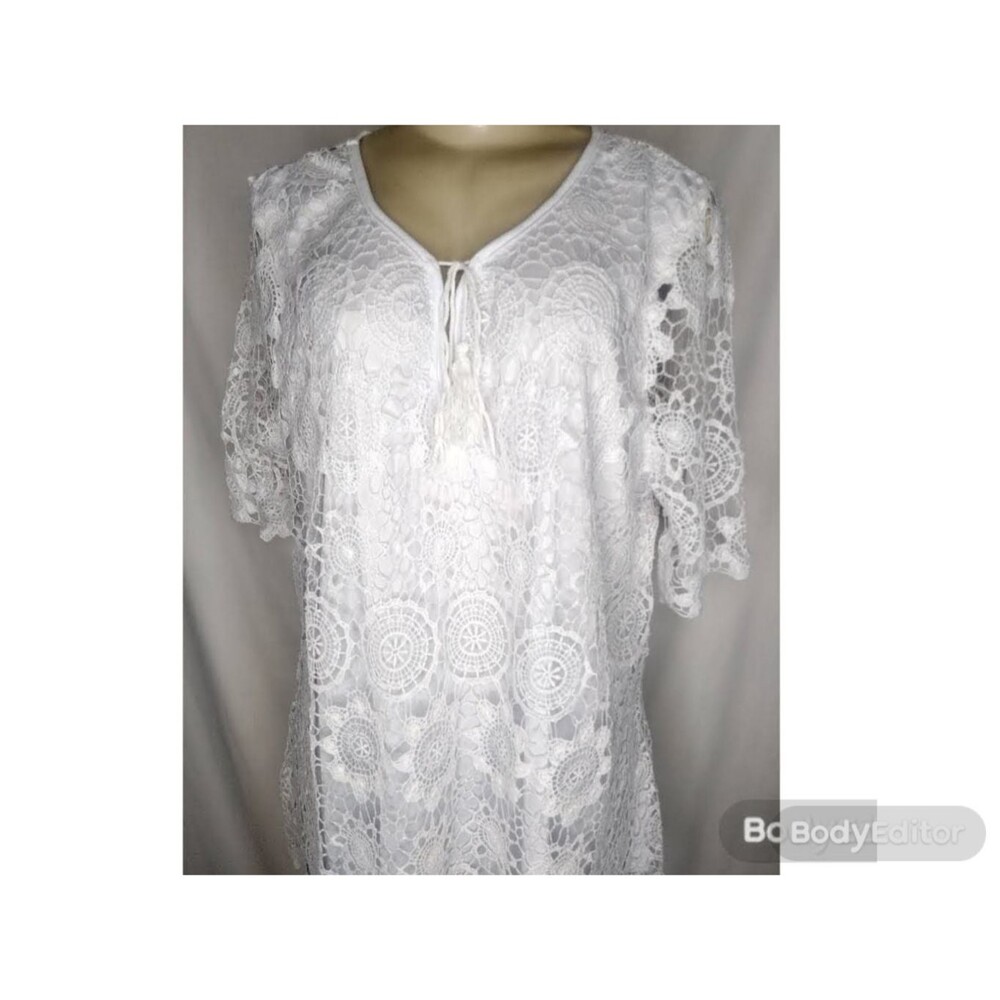 Beautiful White Knit Top 3X